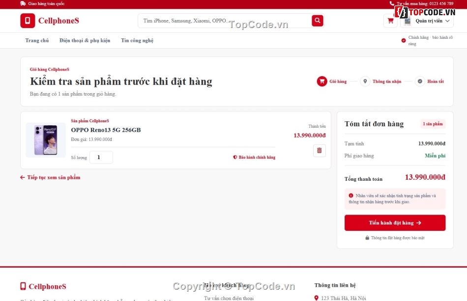 full báo cáo,báo cáo,web bán điện thoại